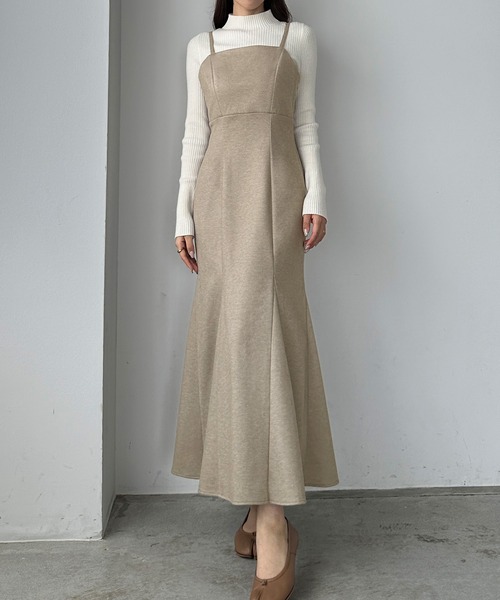 「Louere」 ノースリーブワンピース X-LARGE ダークグレー レディース_画像8