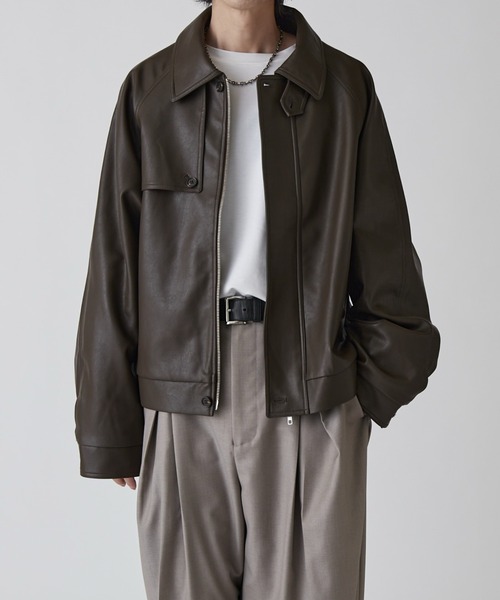 Lui's（ルイス） ブルゾン アウター 「Neucon」GUN FLAP ZIP LEATHER