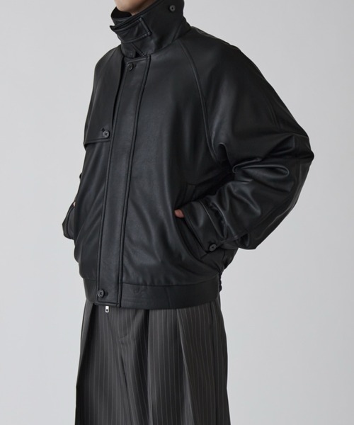 Lui's（ルイス） ブルゾン アウター 「Neucon」GUN FLAP ZIP LEATHER