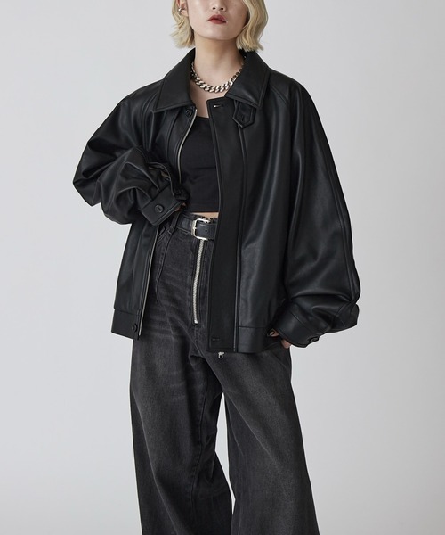 Lui's（ルイス） ブルゾン アウター 「Neucon」GUN FLAP ZIP LEATHER