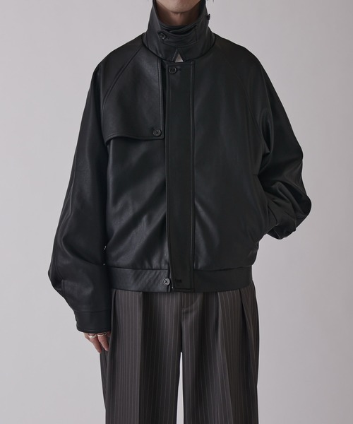 Lui's（ルイス） ブルゾン アウター 「Neucon」GUN FLAP ZIP LEATHER
