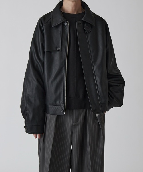 Lui's（ルイス） ブルゾン アウター 「Neucon」GUN FLAP ZIP LEATHER