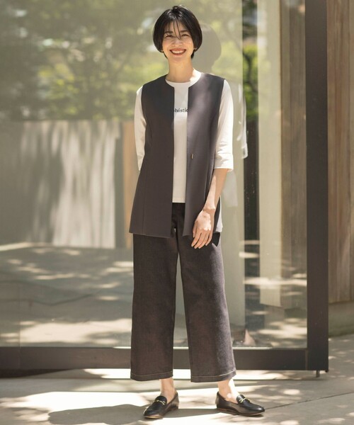 「J.PRESS Ladies」 ベスト X-SMALL グレー レディース_画像3