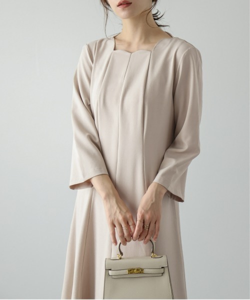 「SUGAR BISKET」 「La-gemme」7分袖ワンピース M ベージュ レディース_画像3