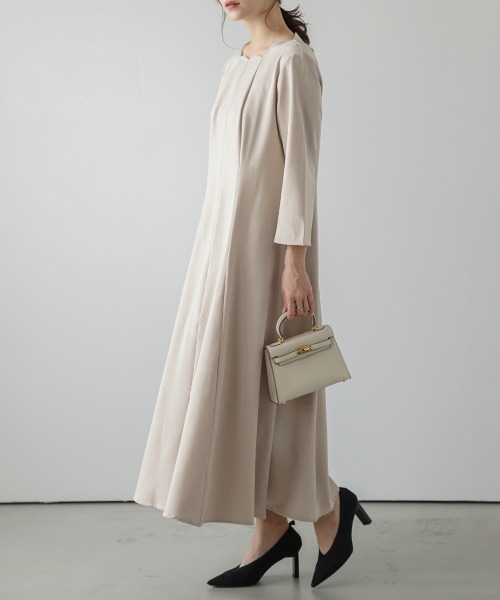 「SUGAR BISKET」 「La-gemme」7分袖ワンピース M ベージュ レディース_画像4