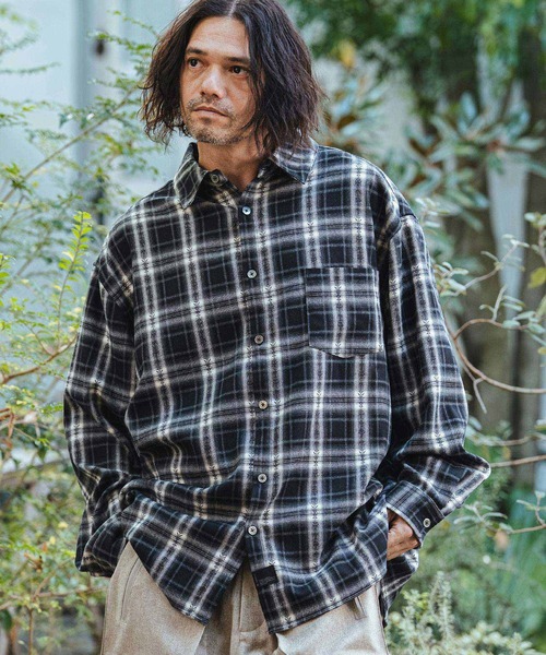 CAMBIO（カンビオ） シャツ ms6355- Jacquard Ombre Check Shirts