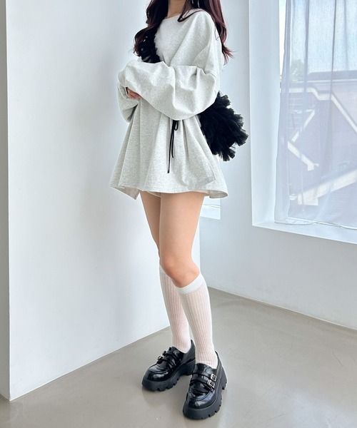 「Heather」 長袖カットソー FREE 杢グレー レディース_画像4