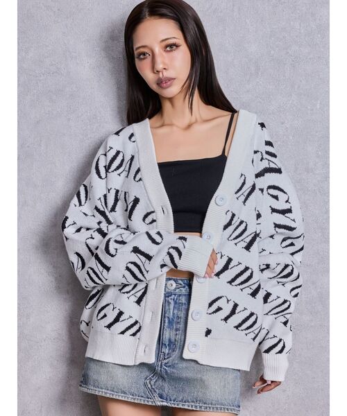 ジェイダ GYDA ロングカーディガン GYDA（ジェイダ） カーディガン GYDA SLANT PATTERNニットカーディガン