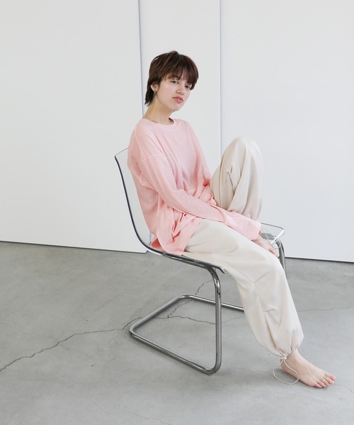 「select MOCA」 長袖カットソー FREE オフホワイト レディース_画像2