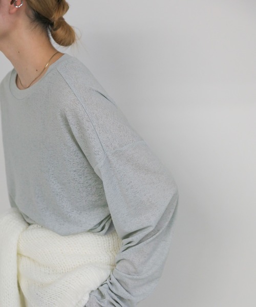 「select MOCA」 長袖カットソー FREE オフホワイト レディース_画像9