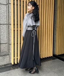 「one after another NICE CLAUP」 コンビワンピース MEDIUM ベージュ レディースの画像2