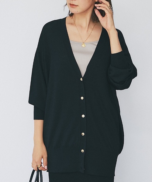 「RIVE DROITE」 ニットカーディガン FREE ブラウン レディース_画像2