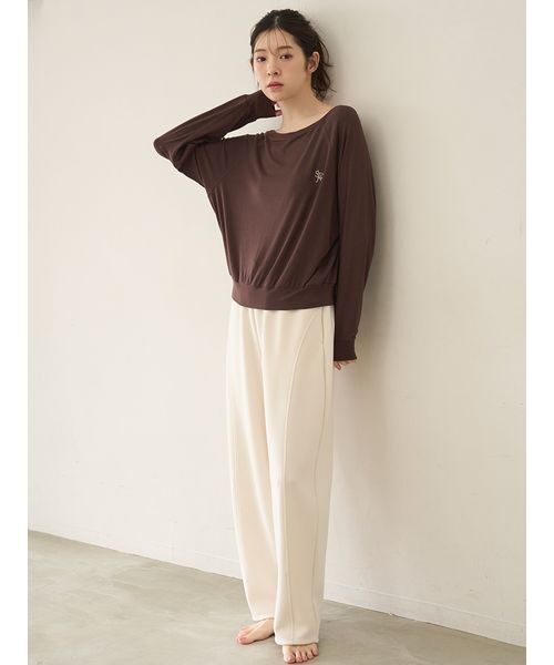 SNIDEL HOME パジャマ ルームウェア ボンディングスウェットパンツ