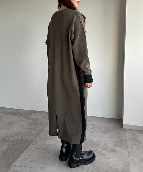 「apres jour mignon」 ニットワンピース フリー チャコールグレー レディース_画像7