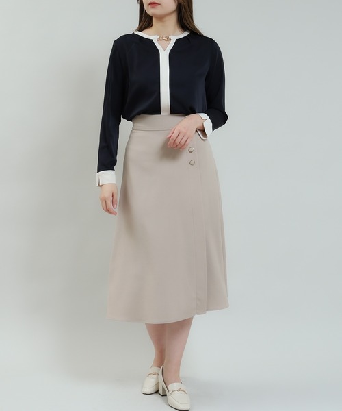 「ASTORIA ODIER」 長袖ブラウス LARGE ベージュ レディース_画像3