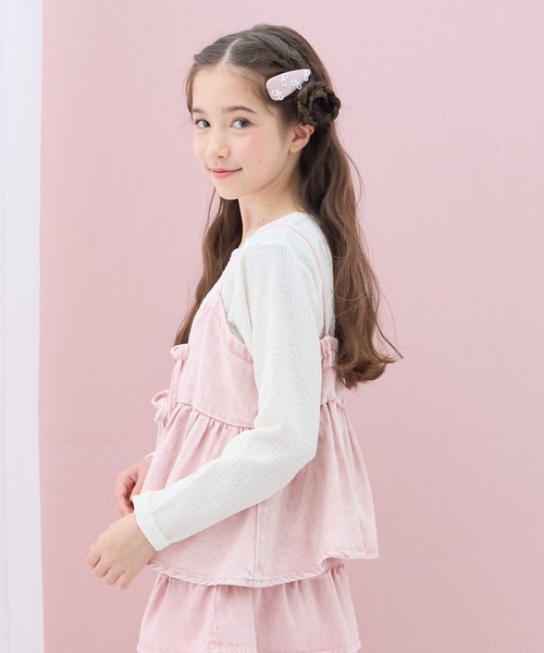 Amourire girl（アムリールガール） キャミソール 肌着 デニムフリル