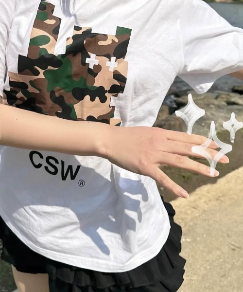 tシャツ 半袖 CATSAVETHEWORLDブランド直輸入正規品/カモピクセル
