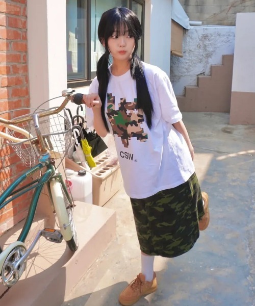 tシャツ 半袖 CATSAVETHEWORLDブランド直輸入正規品/カモピクセル