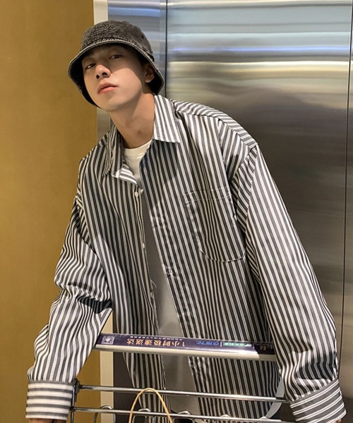 「BENDER TOKYO」 長袖シャツ L ブルー メンズ_画像6