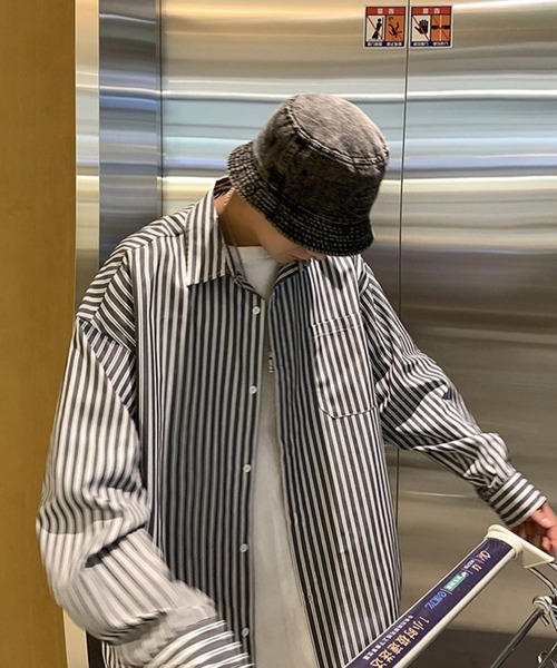 「BENDER TOKYO」 長袖シャツ L ブルー メンズ_画像8