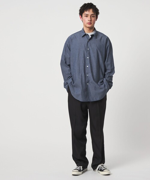 CITEN（シテン） シャツ 「CITEN」コットンリネンオーバーシャツ 