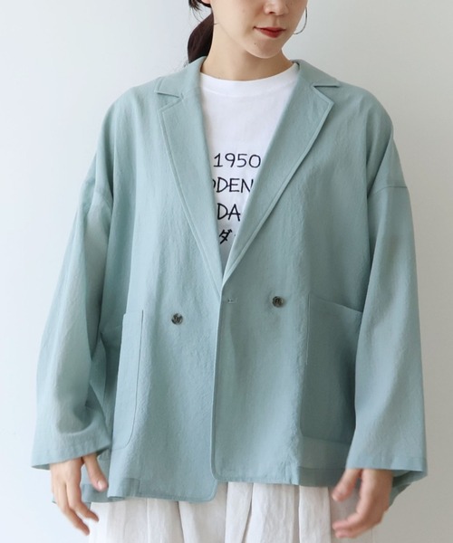 yuni ジャケット テーラードジャケット sheer summer Wool-Polyester