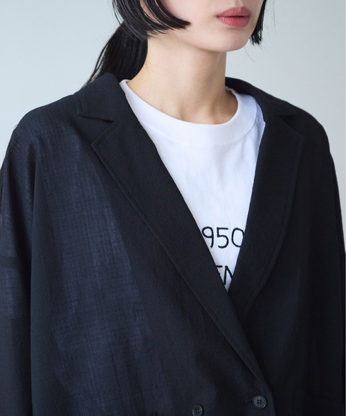 yuni ジャケット テーラードジャケット sheer summer Wool-Polyester