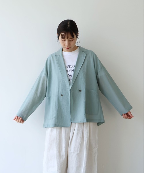 yuni ジャケット テーラードジャケット sheer summer Wool-Polyester 