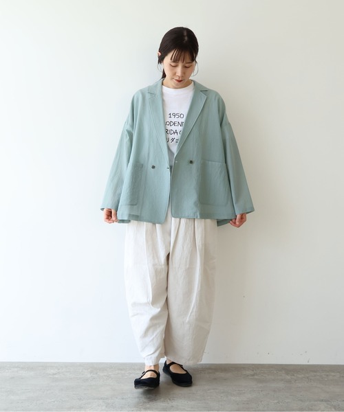 yuni ジャケット テーラードジャケット sheer Wool-Polyester Voil