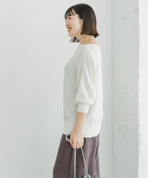 「ITEMS URBANRESEARCH」 半袖ニット FREE ミント レディース_画像2