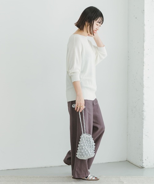 「ITEMS URBANRESEARCH」 半袖ニット FREE ミント レディース_画像6