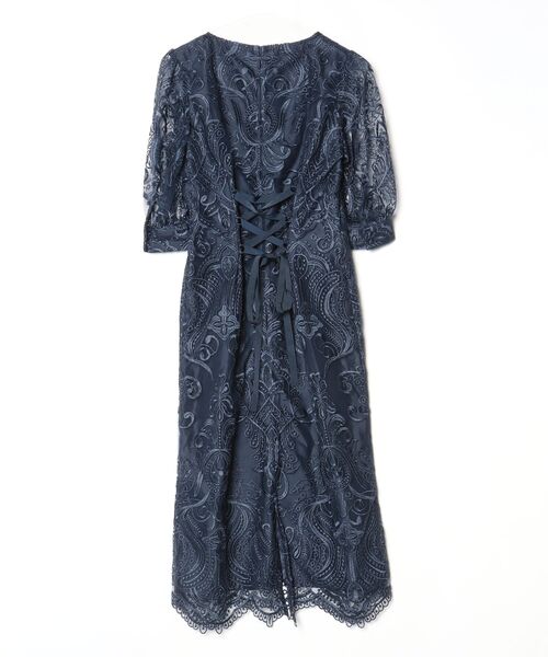 「PREFERIR」 半袖ワンピース MEDIUM ネイビー レディース_画像2