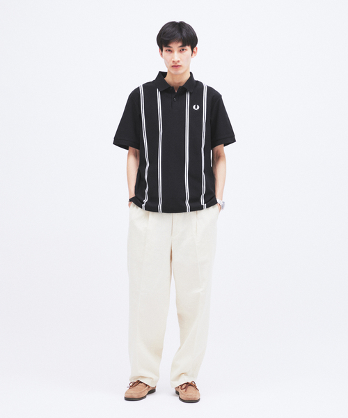 Fred Perryフレッドペリー　ポロシャツ＆ハーフパンツ FRED PERRY（フレッドペリー） ポロシャツ 別注 ストライプ ピケ