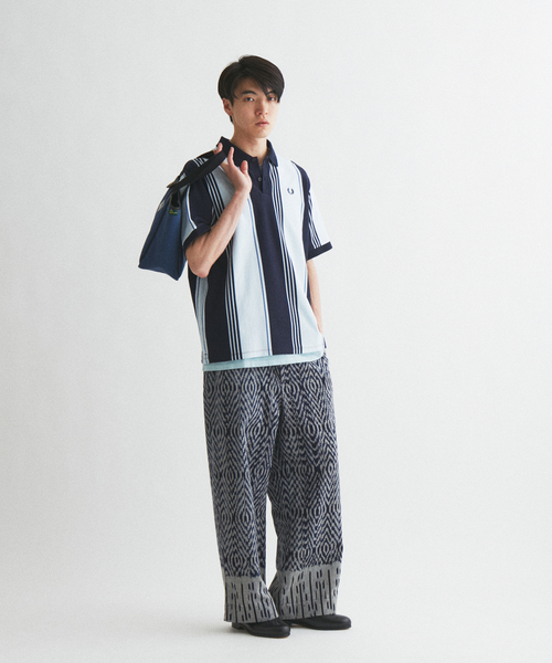 FRED PERRY（フレッドペリー） ポロシャツ 半袖 別注 ストライプ ピケ