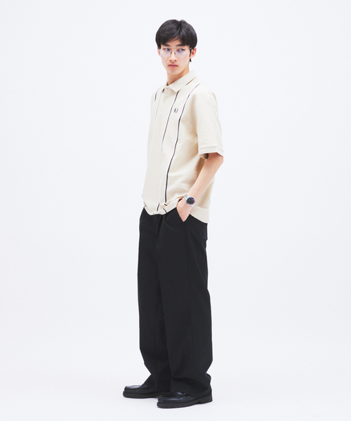 FRED PERRY（フレッドペリー） ポロシャツ 別注 ストライプ ピケ