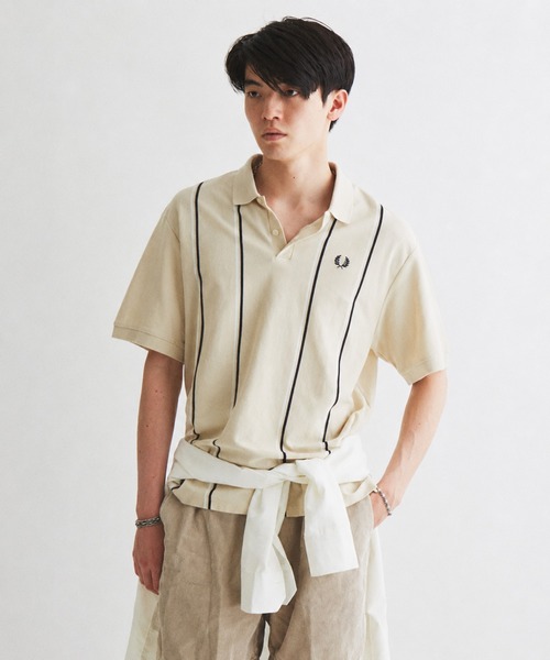 FRED PERRY（フレッドペリー） ポロシャツ 半袖 別注 ストライプ ピケ