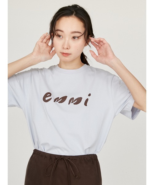 「emmi」 半袖Tシャツ FREE ライトブルー レディース_画像4