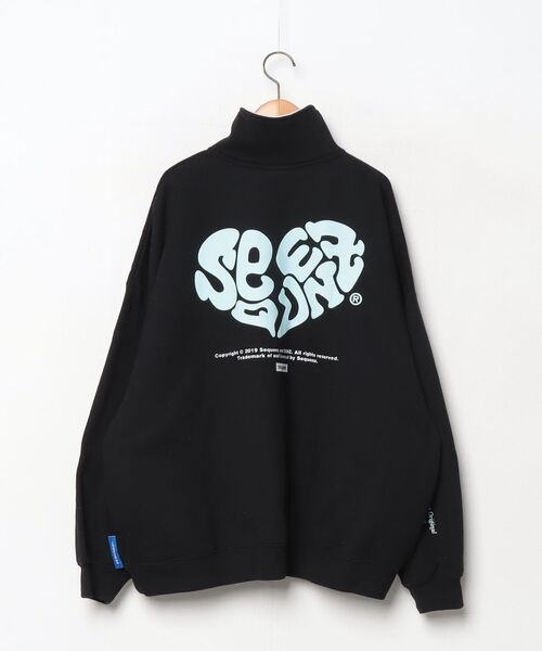 「SEQUENZ」 スウェットカットソー X-LARGE ブラック メンズ_画像2