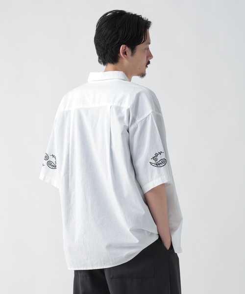 George's シャツ 半袖 刺繍パナマシャツ メンズ レディース : ZOZOTOWN