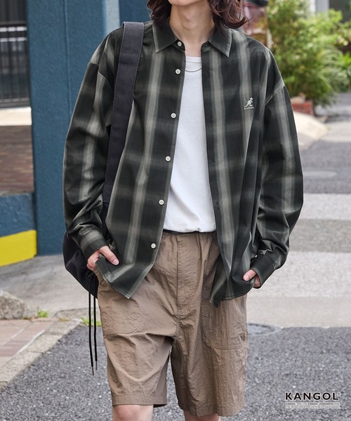 「KANGOL」 長袖シャツ S ベージュ メンズ_画像2