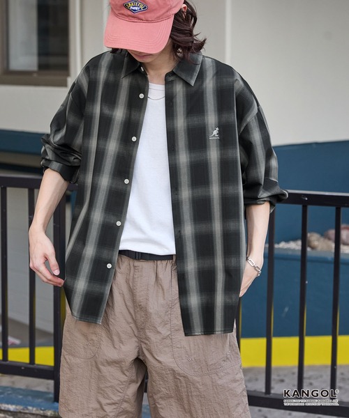 「KANGOL」 長袖シャツ S ベージュ メンズ_画像3
