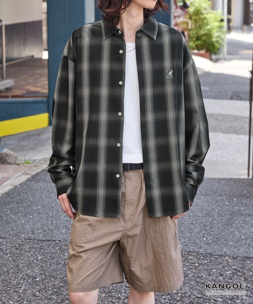「KANGOL」 長袖シャツ S ベージュ メンズ_画像5