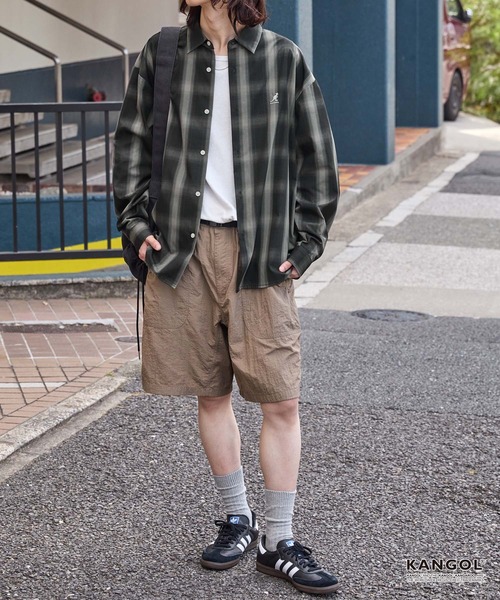 「KANGOL」 長袖シャツ S ベージュ メンズ_画像8