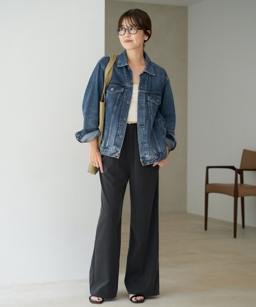 「Plage」 デニムジャケット 36 ネイビー レディースの画像