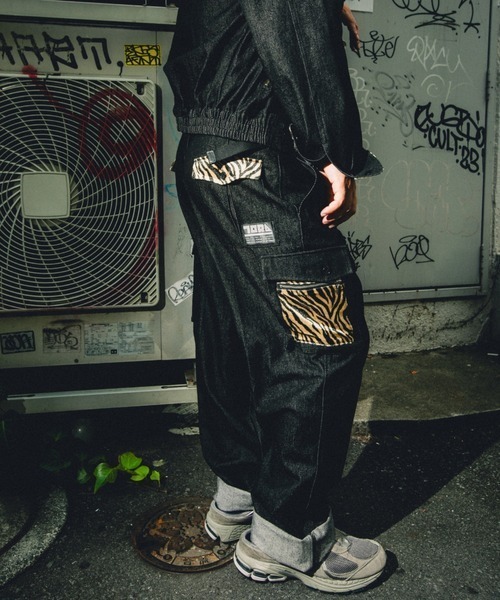 「GALFY」 デニムパンツ「toraichiコラボ」 L ネイビー レディース_画像2