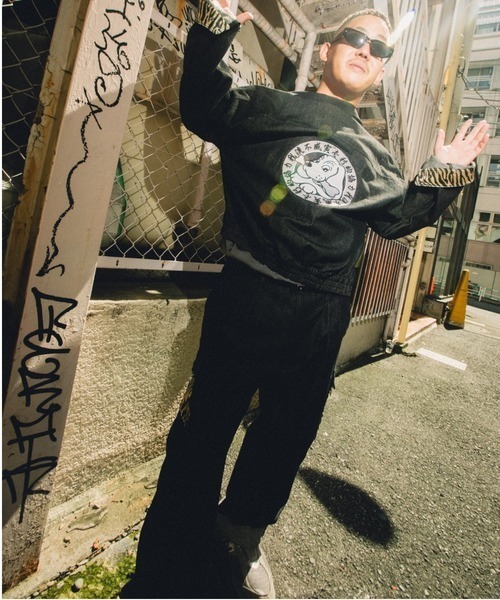 「GALFY」 デニムパンツ「toraichiコラボ」 L ネイビー レディース_画像6