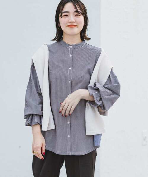 「ITEMS URBANRESEARCH」 長袖ブラウス FREE ブルー レディース_画像5