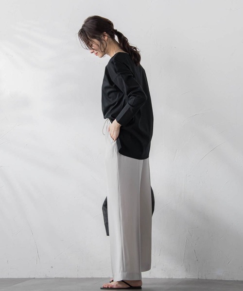 「LAUTREAMONT」 長袖カットソー 11号 ホワイト レディース_画像2