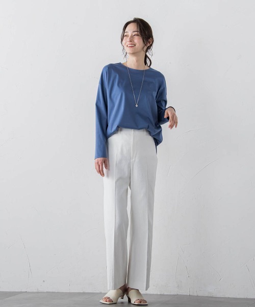 「LAUTREAMONT」 長袖カットソー 11号 ホワイト レディース_画像6
