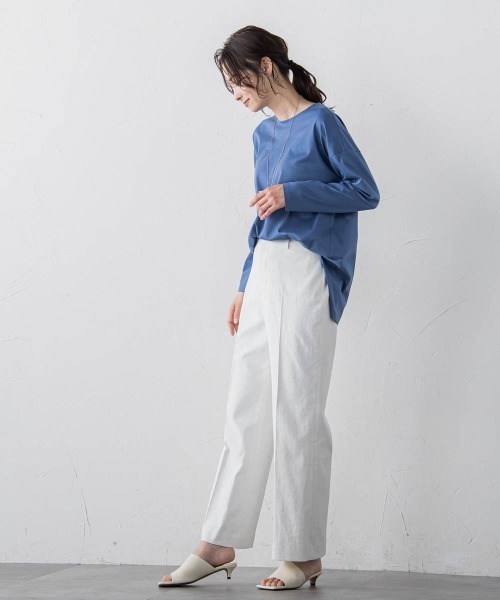 「LAUTREAMONT」 長袖カットソー 11号 ホワイト レディース_画像7